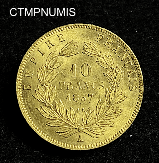 ,MONNAIE,10,FRANCS,OR,NAPOLEON,1857,