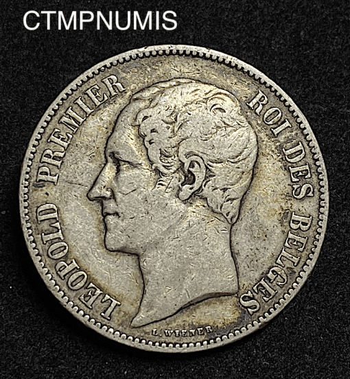 ,MONNAIE,BELGIQUE,5,FRANCS,ARGENT,1858,