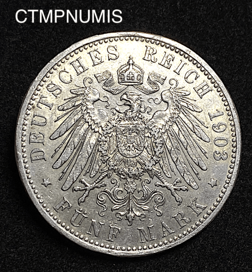 ,MONNAIE,BAVIERE,5,MARK,ARGENT,1903,