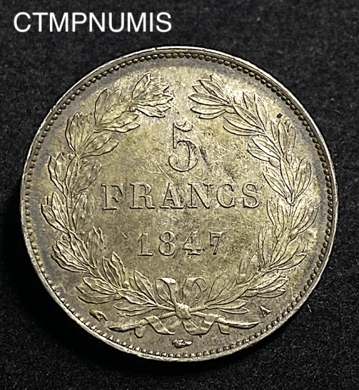,MONNAIE,5,FRANCS,ARGENT,LOUIS,PHILIPPE,1847,