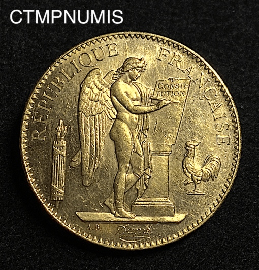 ,MONNAIE,100,FRANCS,OR,GENIE,1908,