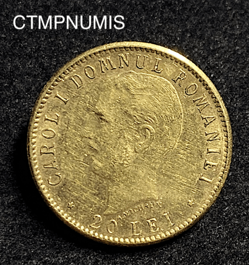 ,MONNAIE,ROUMANIE,20,LEI,OR,1866,1906,