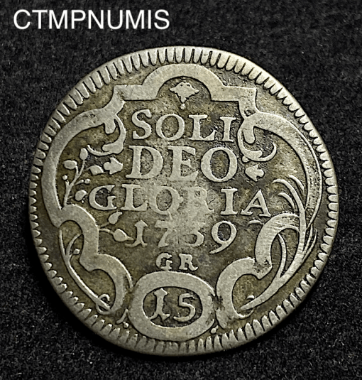 ,MONNAIE,SUISSE,15,KREUZER,BERNE,1739,