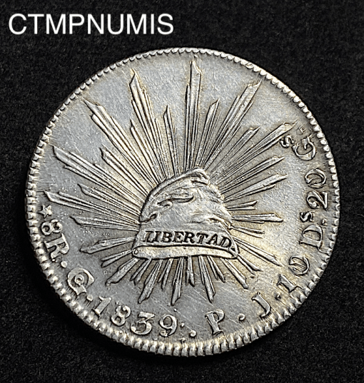 ,MONNAIE,MEXIQUE,8,REALES,ARGENT,1839,GO,