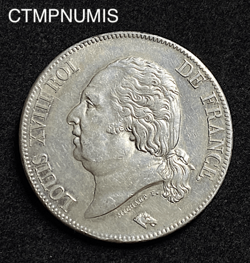 ,MONNAIE,5,FRANCS,LOUIS,XVIII,1821,