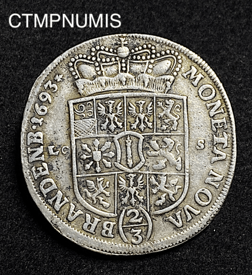 ,MONNAIE,2/3,THALER,1693,BRANDENBURG,