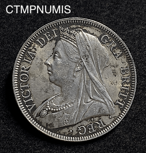 ,MONNAIE,ROYAUME,UNI,1/2,CROWN,1898,