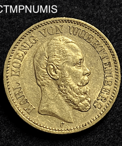 ,MONNAIE,ALLEMAGNE,20 MARK,OR,WURTTEMBERG,1876,
