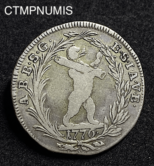 ,MONNAIE,SUISSE,1/2,THALER,SAINT,GALL,1776,