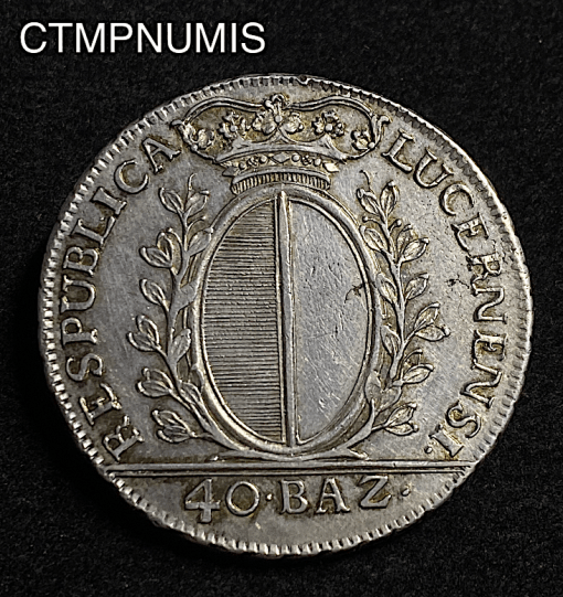 ,MONNAIE,SUISSE,40,BATZEN,1796,LUZERN,
