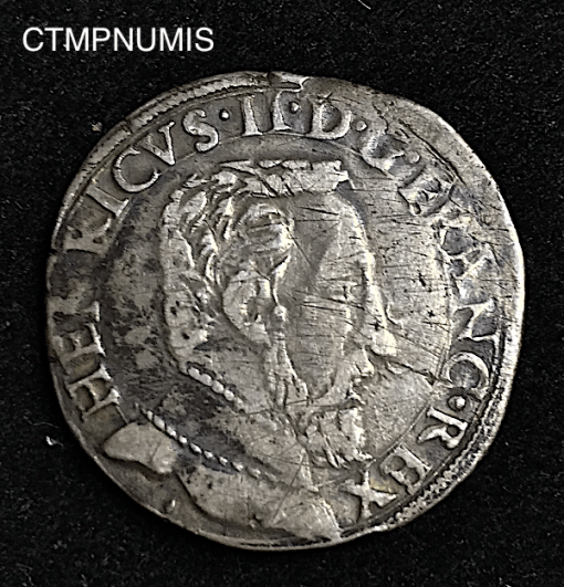 ,MONNAIE,ROYALE ,HENRI,II,TESTON ,ARGENT,1554,M,TOULOUSE,