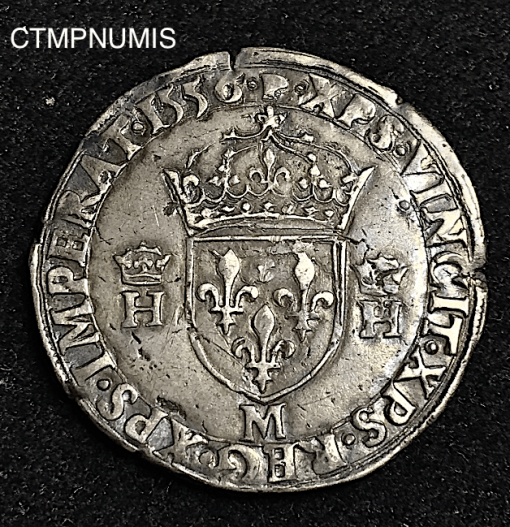 ,MONNAIE,ROYALE,HENRI,II,TESTON,1556,TOULOUSE,