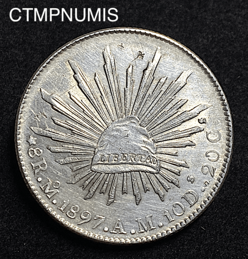 ,MONNAIE,MEXIQUE,8,REALES,1897,MEXICO,
