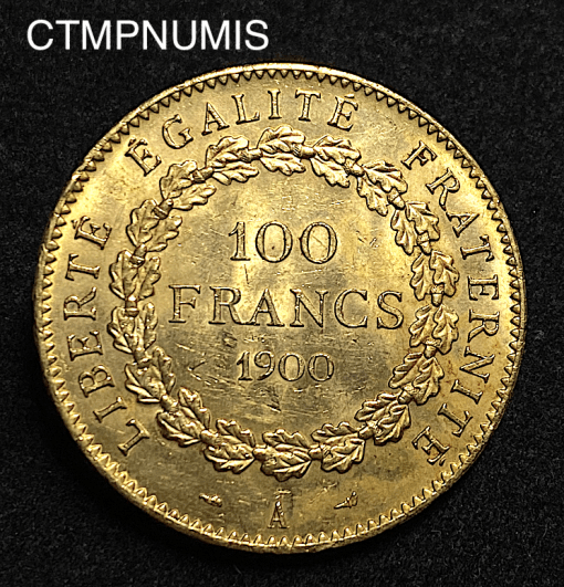 ,MONNAIE,100,FRANCS,OR,GENIE,1900,