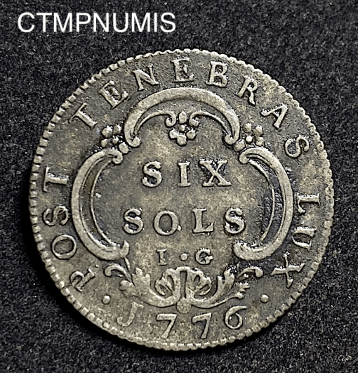 ,MONNAIE,SUISSE,6,SOLS,GENEVE,1776,