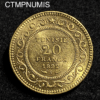 ,TUNISIE,20,FRANCS,OR,1892,