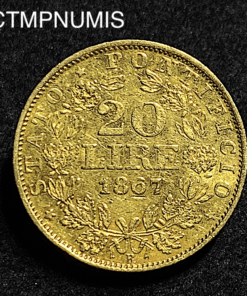 ,MONNAIE,VATICAN,20,LIRE,OR,PIE,IX,1867,