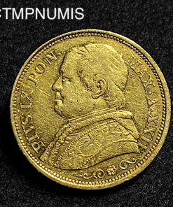 ,MONNAIE,VATICAN,20,LIRE,OR,PIE,IX,1867,