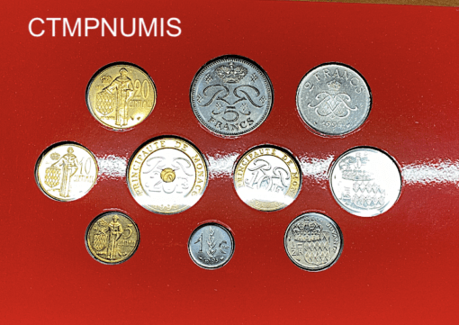,MONNAIE,MONACO,SERIE,FDC,1995,