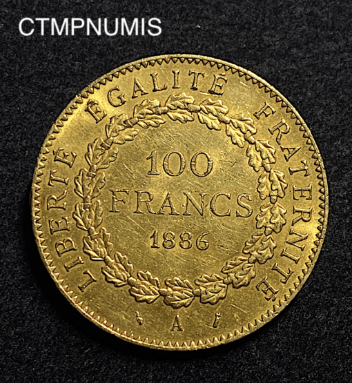 ,MONNAIE,100,FRANCS,OR,GENIE,1886,