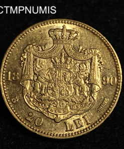 ,MONNAIE,ROUMANIE,20,LEI,1890,OR,