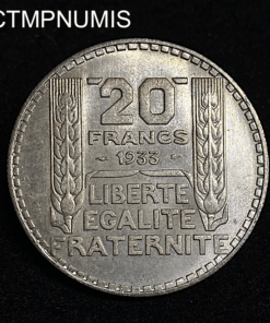 ,20,FRANCS,TURIN,1933,ARGENT,