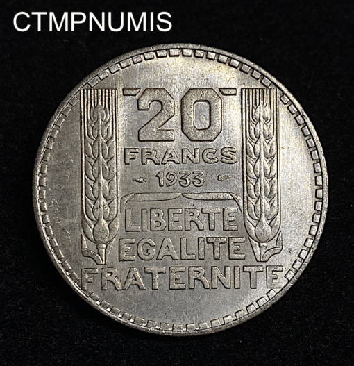 ,20,FRANCS,TURIN,1933,ARGENT,
