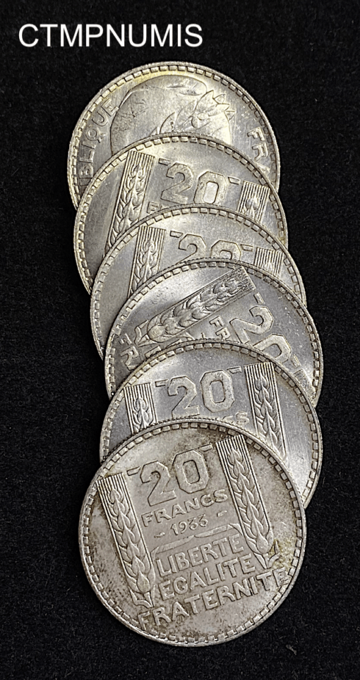 ,20,FRANCS,TURIN,1933,ARGENT,