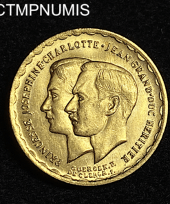 ,MONNAIE,LUXEMBOURG,20,FRANCS,OR,MARIAGE,1953,