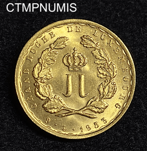 ,MONNAIE,LUXEMBOURG,20,FRANCS,OR,MARIAGE,1953,
