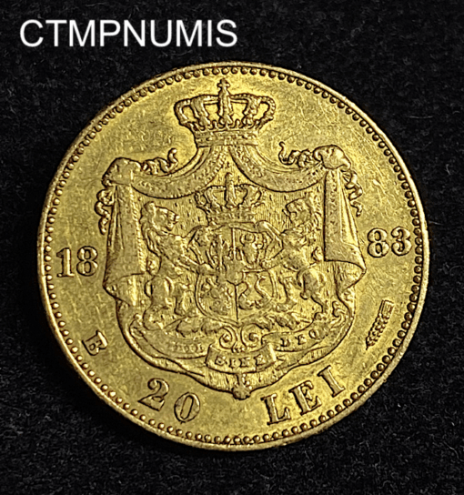 ,MONNAIE,ROUMANIE,20,LEI,OR,1883,