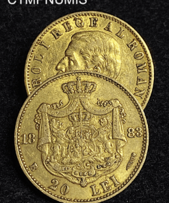 ,MONNAIE,ROUMANIE,20,LEI,OR,1883,