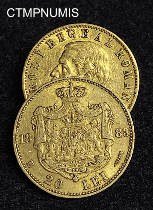 ,MONNAIE,ROUMANIE,20,LEI,OR,1883,
