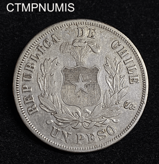 ,MONNAIE,CHILI,1,PESO,ARGENT,1872,