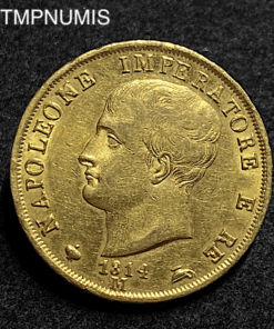 ,MONNAIE,ITALIE,40,LIRE,OR,1814,