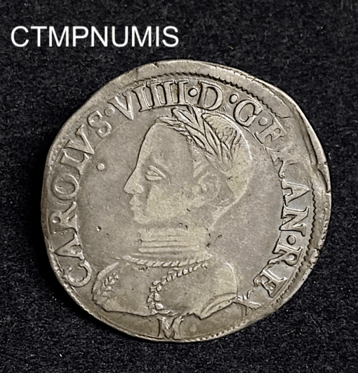 ,MONNAIE,ROYALE,TESTON,CHARLES,IX,1562,TOULOUSE,