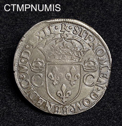 ,MONNAIE,ROYALE,TESTON,CHARLES,IX,1562,TOULOUSE,