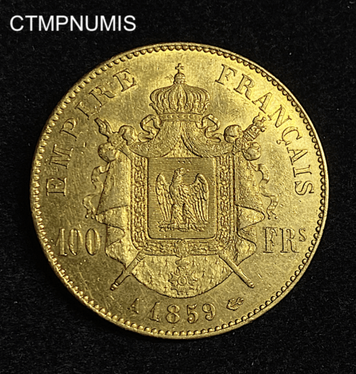,MONNAIE,100,FRANCS,OR,NAPOLEON,1859,