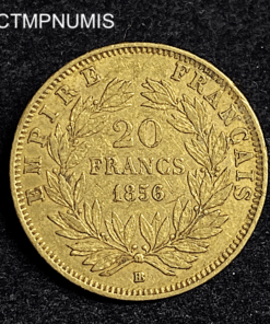 ,MONNAIE,20,FRANCS,OR,NAPOLEON,1856,BB,