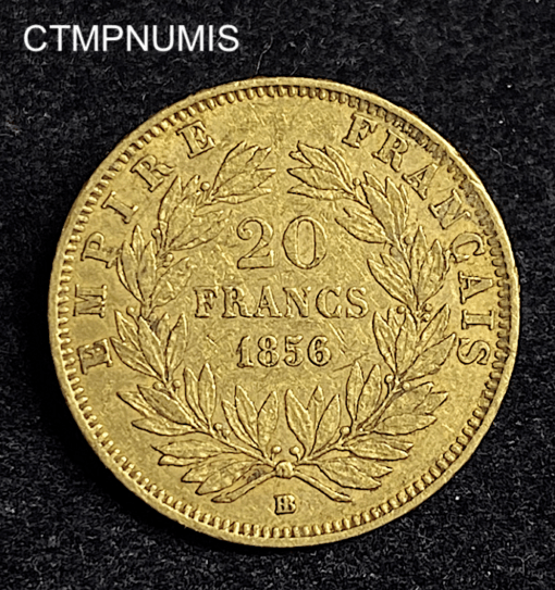 ,MONNAIE,20,FRANCS,OR,NAPOLEON,1856,BB,