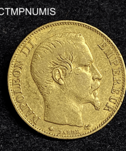 ,MONNAIE,20,FRANCS,OR,NAPOLEON,1856,BB,