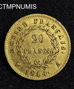 ,MONNAIE,20,FRANCS,OR,NAPOLEON,I°,1814,