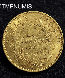 ,MONNAIE,10,FRANCS,OR,NAPOLEON,1864,