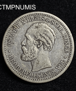 ,MONNAIE,NORVEGE,1,KRONE,OSCAR,1882,