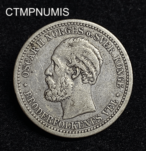 ,MONNAIE,NORVEGE,1,KRONE,OSCAR,1882,