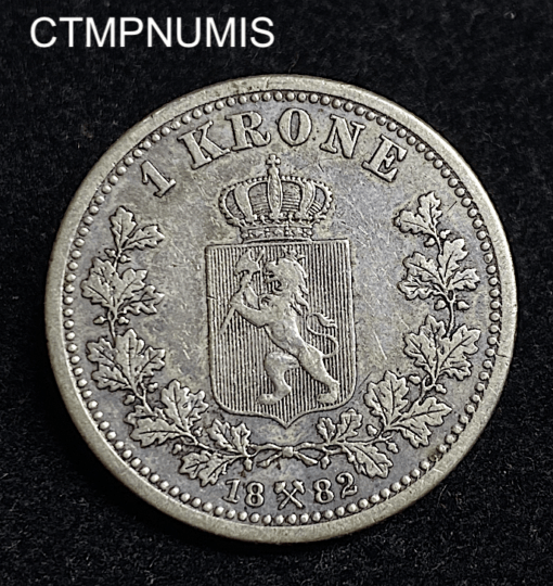 ,MONNAIE,NORVEGE,1,KRONE,OSCAR,1882,