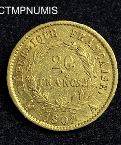 ,MONNAIE,20,FRANCS,OR,NAPOLEON,1807,