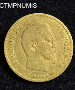 ,MONNAIE,10,FRANCS,OR,NAPOLEON,1855,BB,STRASBOURG,
