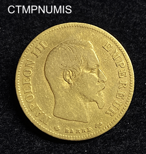 ,MONNAIE,10,FRANCS,OR,NAPOLEON,1855,BB,STRASBOURG,