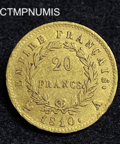 ,MONNAIE,20,FRANCS,OR,NAPOLEON,I°,1810,